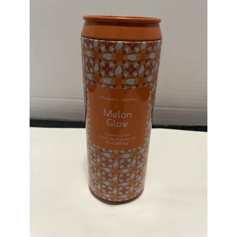 Printed Tin Can 10oz Candle Melon Glow Scented Opalhouse Essential Oils Used